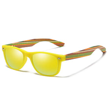 Load image into Gallery viewer, Childrens Natural Wood Frame Colorful Polarized Sunglasses