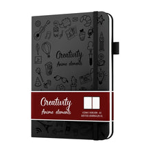 Load image into Gallery viewer, Dot Matrix Horizontal Line Inside Two-color Ribbon Notebook