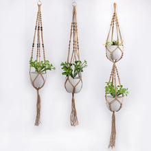 Load image into Gallery viewer, Vintage hemp rope flowerpot net bag hanging