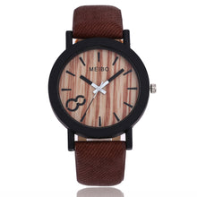 Load image into Gallery viewer, 8 word denim belt watch wood grain surface watch quartz watch