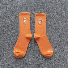 Load image into Gallery viewer, Embroidered cotton socks astronaut all-match socks sports socks