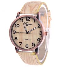 Load image into Gallery viewer, Leather Wood Bracelet Watch