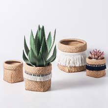 Load image into Gallery viewer, Nordic Flower Pot Ceramic Antique Sack Round Cute Simple Literary Personality Indoor
