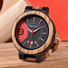 Load image into Gallery viewer, full wood quartz calendar waterproof watch men's watch wood table men's watch