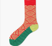 Load image into Gallery viewer, 2021 new women socks 1 pair long cotton color geometric autumn socks novelty fashion lady happy socks