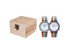 Load image into Gallery viewer, Rainbow Retro Wooden Watch