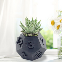 Load image into Gallery viewer, 3D Printed Plant Pot Table Top RPG Dice Succulent Planter Set Home Decoration Multifunction Garden Flower Pot