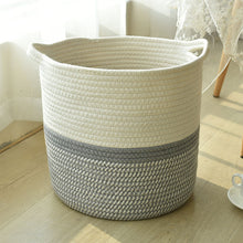 Load image into Gallery viewer, Cotton Rope Woven Flower Pot Storage Basket Flower Basket Round Storage