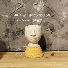 Load image into Gallery viewer, Happy House Art Portrait Sculpture Flower Pot Flower Vessel