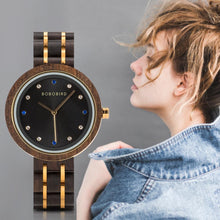 Load image into Gallery viewer, Ladies solid wood watches