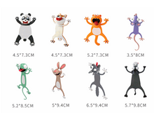 Load image into Gallery viewer, 3D Stereo Cartoon Lovely Animal Bookmark Original Cute Cat PVC Material Student Children School Stationery for Kids Gift