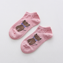 Load image into Gallery viewer, Cotton socks, spring and summer, new cartoon cat boat socks, sweat-absorbent breathable socks