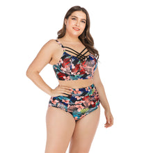 Load image into Gallery viewer, Fat woman underwire big cup ladies swimsuit