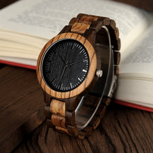 Load image into Gallery viewer, Inter-Wood Quartz Watch Men's Wood Watch