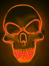 Load image into Gallery viewer, Halloween Skeleton Mask LED Glow Scary Mask