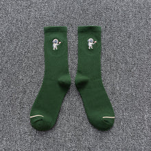 Load image into Gallery viewer, Embroidered cotton socks astronaut all-match socks sports socks