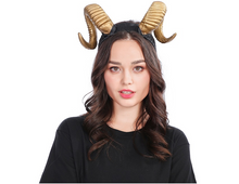 Load image into Gallery viewer, New horn antlers headband wide headband Christmas Halloween resurrection exaggerated headwear