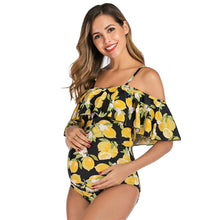 Load image into Gallery viewer, Ruffled one-piece maternity swimsuit