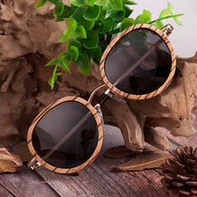 Load image into Gallery viewer, Full wooden sunglasses ladies sunglasses