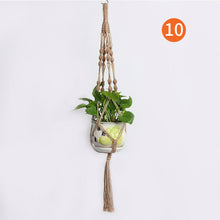 Load image into Gallery viewer, Vintage hemp rope flowerpot net bag hanging