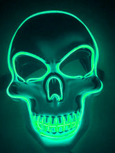 Load image into Gallery viewer, Halloween Skeleton Mask LED Glow Scary Mask
