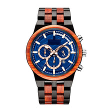 Load image into Gallery viewer, Multifunctional wood quartz watch