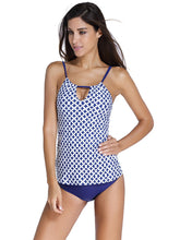 Load image into Gallery viewer, Buttonhole neckline split swimsuit swimsuit