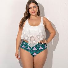 Load image into Gallery viewer, Fat woman plus fat split swimsuit