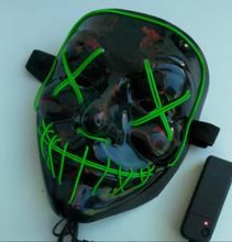 Load image into Gallery viewer, Halloween Cold Light Ghost Step Dance Clothes Glow Mask LED Flash Ghost Face Adult Fluorescent Dance Mask