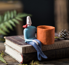 Load image into Gallery viewer, Cartoon Character Ceramic Flower Pot Succulents Abstract Human Face Flower Pot Home Desktop Vase Micro Landscape Decoration