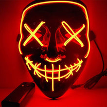 Load image into Gallery viewer, Halloween Cold Light Ghost Step Dance Clothes Glow Mask LED Flash Ghost Face Adult Fluorescent Dance Mask