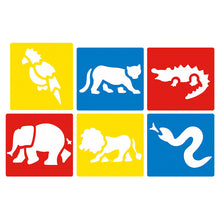 Load image into Gallery viewer, Children's Hollow Plastic Drawing Template Cartoon Animal Graffiti Painting Tool