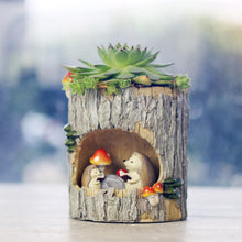 Load image into Gallery viewer, Tree hole story decoration resin flower pot