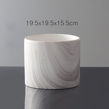 Load image into Gallery viewer, Flower Pot Ceramic Set Marble Pattern Creative Personality European Green Plants