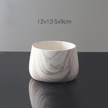 Load image into Gallery viewer, Flower Pot Ceramic Set Marble Pattern Creative Personality European Green Plants