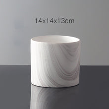 Load image into Gallery viewer, Flower Pot Ceramic Set Marble Pattern Creative Personality European Green Plants