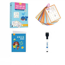 Load image into Gallery viewer, Children Wipe Clean Flash Cards Dot-to-Dot Repeatedly Erase Pen Training Copybook