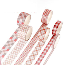 Load image into Gallery viewer, Creative Cute Retro Plaid Hand Account Tape Sticker