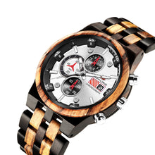 Load image into Gallery viewer, Luminous Sports Multifunctional Quartz Wood Watch