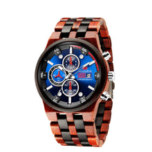 Load image into Gallery viewer, Luminous Sports Multifunctional Quartz Wood Watch
