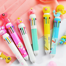 Load image into Gallery viewer, Girly Heart Cartoon Multicolor Press Ballpoint Pen