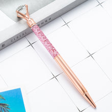Load image into Gallery viewer, Manufacturer Spot Gold Powder Diamond Ballpoint Pen Metal Pen Advertising Pen