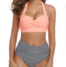 Load image into Gallery viewer, European And American Digital Print High Waist Split Bikini