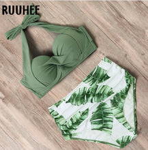 Load image into Gallery viewer, European And American Digital Print High Waist Split Bikini