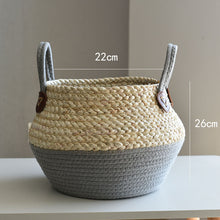 Load image into Gallery viewer, Crafts Seaweed Decoration Straw Bag Flower Pot Container Home Furnishing
