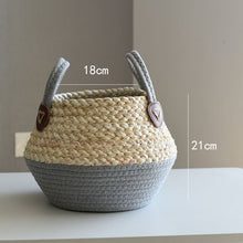 Load image into Gallery viewer, Crafts Seaweed Decoration Straw Bag Flower Pot Container Home Furnishing