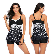 Load image into Gallery viewer, Split Skirt Style Boxer Female Swimsuit Conservative Tankini Swimsuit