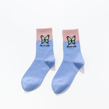 Load image into Gallery viewer, Butterfly Color Matching Socks, Tube Socks, Autumn And Winter Cotton Socks, Korean Style Socks, Student Stockings