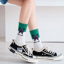 Load image into Gallery viewer, Butterfly Color Matching Socks, Tube Socks, Autumn And Winter Cotton Socks, Korean Style Socks, Student Stockings