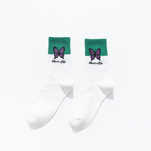 Load image into Gallery viewer, Butterfly Color Matching Socks, Tube Socks, Autumn And Winter Cotton Socks, Korean Style Socks, Student Stockings